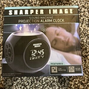 Sharp Image Projection Alarm Clock - Nature Sounds and star projection